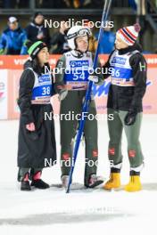 01.01.2024, Oberstdorf, Germany (GER): Thea Minyan Bjoerseth (NOR), Eirin Maria Kvandal (NOR), Silje Opseth (NOR), (l-r) - FIS world cup ski jumping women, individual HS137, Oberstdorf (GER). www.nordicfocus.com. © Manzoni/NordicFocus. Every downloaded picture is fee-liable