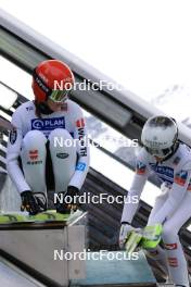 01.01.2024, Oberstdorf, Germany (GER): Selina Freitag (GER), Lisa Eder (AUT), (l-r) - FIS world cup ski jumping women, individual HS137, Oberstdorf (GER). www.nordicfocus.com. © Manzoni/NordicFocus. Every downloaded picture is fee-liable