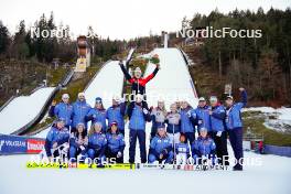 04.01.2024, Villach, Austria (AUT): team Austria,  Eva Pinkelnig (AUT) - FIS world cup ski jumping women, individual HS98, Villach (AUT). www.nordicfocus.com. © Barbieri/NordicFocus. Every downloaded picture is fee-liable.