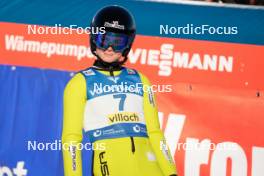 04.01.2024, Villach, Austria (AUT): Annika Belshaw (USA) - FIS world cup ski jumping women, individual HS98, Villach (AUT). www.nordicfocus.com. © Barbieri/NordicFocus. Every downloaded picture is fee-liable.