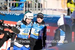 03.01.2024, Villach, Austria (AUT): Nika Kriznar (SLO), Ema Klinec (SLO), (l-r)  - FIS world cup ski jumping women, individual HS98, Villach (AUT). www.nordicfocus.com. © Barbieri/NordicFocus. Every downloaded picture is fee-liable.