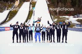 03.01.2024, Villach, Austria (AUT): team Slovenia   - FIS world cup ski jumping women, individual HS98, Villach (AUT). www.nordicfocus.com. © Barbieri/NordicFocus. Every downloaded picture is fee-liable.