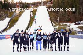 03.01.2024, Villach, Austria (AUT): team Slovenia   - FIS world cup ski jumping women, individual HS98, Villach (AUT). www.nordicfocus.com. © Barbieri/NordicFocus. Every downloaded picture is fee-liable.