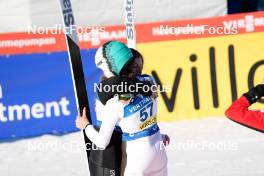 03.01.2024, Villach, Austria (AUT): Abigail Strate (CAN), Nika Prevc (SLO), (l-r)  - FIS world cup ski jumping women, individual HS98, Villach (AUT). www.nordicfocus.com. © Barbieri/NordicFocus. Every downloaded picture is fee-liable.