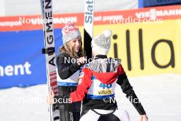 03.01.2024, Villach, Austria (AUT): Abigail Strate (CAN), Eva Pinkelnig (AUT), (l-r)  - FIS world cup ski jumping women, individual HS98, Villach (AUT). www.nordicfocus.com. © Barbieri/NordicFocus. Every downloaded picture is fee-liable.