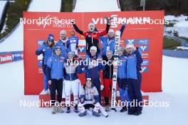 03.01.2024, Villach, Austria (AUT): Team Austria, Eva Pinkelnig (AUT) - FIS world cup ski jumping women, individual HS98, Villach (AUT). www.nordicfocus.com. © Barbieri/NordicFocus. Every downloaded picture is fee-liable.