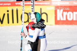 03.01.2024, Villach, Austria (AUT): Abigail Strate (CAN), Nika Prevc (SLO), (l-r)  - FIS world cup ski jumping women, individual HS98, Villach (AUT). www.nordicfocus.com. © Barbieri/NordicFocus. Every downloaded picture is fee-liable.