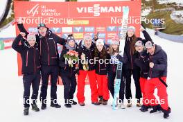 03.01.2024, Villach, Austria (AUT): team Canada   - FIS world cup ski jumping women, individual HS98, Villach (AUT). www.nordicfocus.com. © Barbieri/NordicFocus. Every downloaded picture is fee-liable.