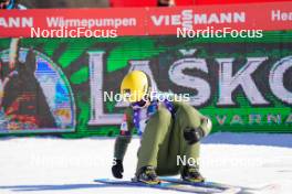 28.01.2024, Ljubno, Slovenia (SLO): Julia Kykkaenen (FIN) - FIS world cup ski jumping women, individual HS94, Ljubno (SLO). www.nordicfocus.com. © Barbieri/NordicFocus. Every downloaded picture is fee-liable.