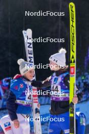 28.01.2024, Ljubno, Slovenia (SLO): Eva Pinkelnig (AUT), Nika Kriznar (SLO), (l-r)  - FIS world cup ski jumping women, individual HS94, Ljubno (SLO). www.nordicfocus.com. © Barbieri/NordicFocus. Every downloaded picture is fee-liable.