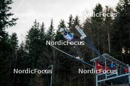 26.01.2024, Ljubno, Slovenia (SLO): Lara Logar (SLO) - FIS world cup ski jumping women, training, Ljubno (SLO). www.nordicfocus.com. © Barbieri/NordicFocus. Every downloaded picture is fee-liable.
