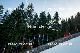 26.01.2024, Ljubno, Slovenia (SLO): Emma Chervet (FRA) - FIS world cup ski jumping women, training, Ljubno (SLO). www.nordicfocus.com. © Barbieri/NordicFocus. Every downloaded picture is fee-liable.