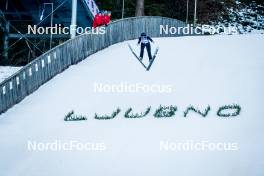 26.01.2024, Ljubno, Slovenia (SLO): Alessia Mitu-Cosca (ROU) - FIS world cup ski jumping women, training, Ljubno (SLO). www.nordicfocus.com. © Barbieri/NordicFocus. Every downloaded picture is fee-liable.