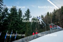 26.01.2024, Ljubno, Slovenia (SLO): Daniela Haralambie (ROU) - FIS world cup ski jumping women, training, Ljubno (SLO). www.nordicfocus.com. © Barbieri/NordicFocus. Every downloaded picture is fee-liable.