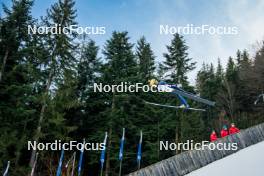 26.01.2024, Ljubno, Slovenia (SLO): Jenny Rautionaho (FIN) - FIS world cup ski jumping women, training, Ljubno (SLO). www.nordicfocus.com. © Barbieri/NordicFocus. Every downloaded picture is fee-liable.