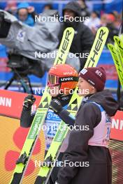04.02.2024, Willingen, Germany (GER): Katharina Schmid (GER), Luisa Goerlich (GER), (l-r) - FIS world cup ski jumping women, individual HS147, Willingen (GER). www.nordicfocus.com. © Reichert/NordicFocus. Every downloaded picture is fee-liable