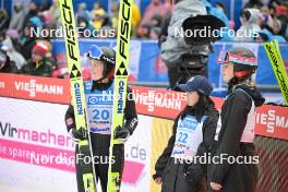 04.02.2024, Willingen, Germany (GER): Silje Opseth (NOR), Thea Minyan Bjoerseth (NOR), Samantha Macuga (USA), (l-r) - FIS world cup ski jumping women, individual HS147, Willingen (GER). www.nordicfocus.com. © Reichert/NordicFocus. Every downloaded picture is fee-liable