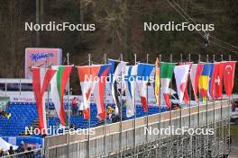02.02.2024, Willingen, Germany (GER): feature: windy condition, flags - FIS world cup ski jumping women, training, Willingen (GER). www.nordicfocus.com. © Reichert/NordicFocus. Every downloaded picture is fee-liable