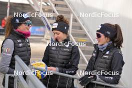 02.02.2024, Willingen, Germany (GER): Annika Sieff (ITA), Jessica Malsiner (ITA), Lara Malsiner (ITA), (l-r) - FIS world cup ski jumping women, training, Willingen (GER). www.nordicfocus.com. © Reichert/NordicFocus. Every downloaded picture is fee-liable