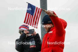 24.02.2024, Hinzenbach, Austria (AUT): American Coach (USA)  - FIS world cup ski jumping women, individual HS90, Hinzenbach (AUT). www.nordicfocus.com. © Volk/NordicFocus. Every downloaded picture is fee-liable.