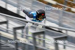 24.02.2024, Hinzenbach, Austria (AUT): Qi Liu (CHN) - FIS world cup ski jumping women, individual HS90, Hinzenbach (AUT). www.nordicfocus.com. © Volk/NordicFocus. Every downloaded picture is fee-liable.