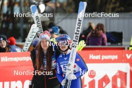 24.02.2024, Hinzenbach, Austria (AUT): Nicole Maurer (CAN), Alexandria Loutitt (CAN), (l-r)  - FIS world cup ski jumping women, individual HS90, Hinzenbach (AUT). www.nordicfocus.com. © Volk/NordicFocus. Every downloaded picture is fee-liable