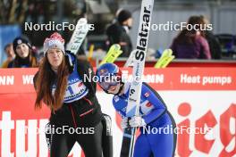 24.02.2024, Hinzenbach, Austria (AUT): Nicole Maurer (CAN), Alexandria Loutitt (CAN), (l-r)  - FIS world cup ski jumping women, individual HS90, Hinzenbach (AUT). www.nordicfocus.com. © Volk/NordicFocus. Every downloaded picture is fee-liable