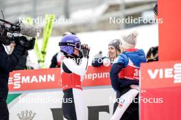 01.03.2024, Lahti, Finland (FIN): Jacqueline Seifriedsberger (AUT), Eva Pinkelnig (AUT), (l-r)  - FIS world cup ski jumping women, individual HS130, Lahti (FIN). www.nordicfocus.com. © Thibaut/NordicFocus. Every downloaded picture is fee-liable.
