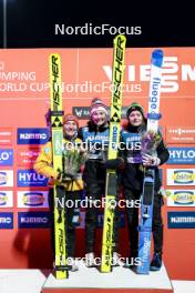 09.03.2024, Oslo, Norway (NOR): Katharina Schmid (GER), Silje Opseth (NOR), Eirin Maria Kvandal (NOR), (l-r) - FIS world cup ski jumping women, individual HS134, Oslo (NOR). www.nordicfocus.com. © Modica/NordicFocus. Every downloaded picture is fee-liable.