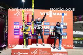 09.03.2024, Oslo, Norway (NOR): Katharina Schmid (GER), Silje Opseth (NOR), Eirin Maria Kvandal (NOR), (l-r) - FIS world cup ski jumping women, individual HS134, Oslo (NOR). www.nordicfocus.com. © Modica/NordicFocus. Every downloaded picture is fee-liable.