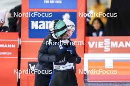 13.03.2024, Trondheim, Norway (NOR): Ema Klinec (SLO), Nika Kriznar (SLO), (l-r)  - FIS world cup ski jumping women, individual HS140, Trondheim (NOR). www.nordicfocus.com. © Thibaut/NordicFocus. Every downloaded picture is fee-liable.