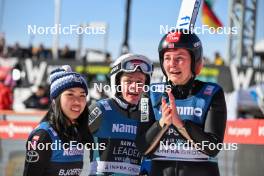 17.03.2024, Vikersund, Norway (NOR): Thea Minyan Bjoerseth (NOR), Eirin Maria Kvandal (NOR), Silje Opseth (NOR), (l-r)  - FIS world cup ski flying women, individual HS240, Vikersund (NOR). www.nordicfocus.com. © Authamayou/NordicFocus. Every downloaded picture is fee-liable.