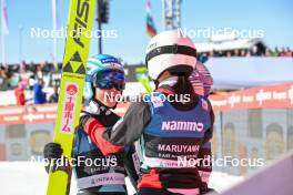 17.03.2024, Vikersund, Norway (NOR): Yuki Ito (JPN), Nozomi Maruyama (JPN), (l-r)  - FIS world cup ski flying women, individual HS240, Vikersund (NOR). www.nordicfocus.com. © Authamayou/NordicFocus. Every downloaded picture is fee-liable.