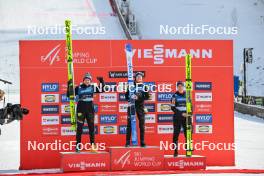 17.03.2024, Vikersund, Norway (NOR): Silje Opseth (NOR), Eirin Maria Kvandal (NOR), Ema Klinec (SLO), (l-r)  - FIS world cup ski flying women, individual HS240, Vikersund (NOR). www.nordicfocus.com. © Authamayou/NordicFocus. Every downloaded picture is fee-liable.