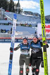17.03.2024, Vikersund, Norway (NOR): Eirin Maria Kvandal (NOR), Silje Opseth (NOR), (l-r)  - FIS world cup ski flying women, individual HS240, Vikersund (NOR). www.nordicfocus.com. © Authamayou/NordicFocus. Every downloaded picture is fee-liable.