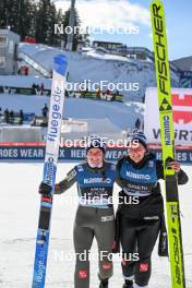 17.03.2024, Vikersund, Norway (NOR): Eirin Maria Kvandal (NOR), Silje Opseth (NOR), (l-r)  - FIS world cup ski flying women, individual HS240, Vikersund (NOR). www.nordicfocus.com. © Authamayou/NordicFocus. Every downloaded picture is fee-liable.