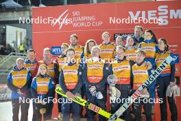 21.03.2024, Planica, Slovenia (SLO): Feature: Winning team Austria (AUT) - FIS world cup ski flying women, cups, Planica (SLO). www.nordicfocus.com. © Reichert/NordicFocus. Every downloaded picture is fee-liable.