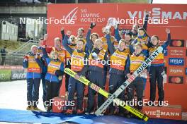 21.03.2024, Planica, Slovenia (SLO): Feature: Winning team Austria (AUT) - FIS world cup ski flying women, cups, Planica (SLO). www.nordicfocus.com. © Reichert/NordicFocus. Every downloaded picture is fee-liable.