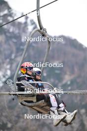 21.03.2024, Planica, Slovenia (SLO): Julia Muehlbacher (AUT), Chiara Kreuzer (AUT), (l-r) - FIS world cup ski flying women, individual HS102, Planica (SLO). www.nordicfocus.com. © Reichert/NordicFocus. Every downloaded picture is fee-liable.