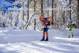 13.01.2024, Sexten, Italy (ITA): Thomas Bucher-Johannessen (NOR), Thomas Bing (GER), (l-r)  - Ski Classics 3 Zinnen Ski Marathon - Sexten (ITA). www.nordicfocus.com. © Vanzetta/NordicFocus. Every downloaded picture is fee-liable.