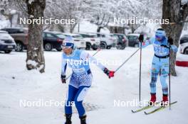 13.01.2024, Sexten, Italy (ITA): Ishida Masako (JPN), Tereza Hujerova (CZE), (l-r)  - Ski Classics 3 Zinnen Ski Marathon - Sexten (ITA). www.nordicfocus.com. © Vanzetta/NordicFocus. Every downloaded picture is fee-liable.