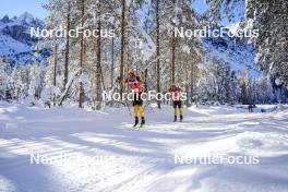 13.01.2024, Sexten, Italy (ITA): Amund Riege (NOR), Johannes Ekloef (SWE), (l-r)  - Ski Classics 3 Zinnen Ski Marathon - Sexten (ITA). www.nordicfocus.com. © Vanzetta/NordicFocus. Every downloaded picture is fee-liable.