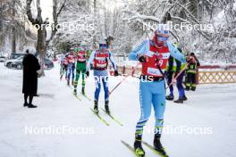 13.01.2024, Sexten, Italy (ITA): Gianluca Wenger (SUI), Johannes Kuchl (GER), (l-r)  - Ski Classics 3 Zinnen Ski Marathon - Sexten (ITA). www.nordicfocus.com. © Vanzetta/NordicFocus. Every downloaded picture is fee-liable.