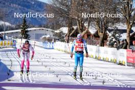 13.01.2024, Sexten, Italy (ITA): Hannes Mseenpaeae (FIN), Johannes Kuchl (GER), (l-r)  - Ski Classics 3 Zinnen Ski Marathon - Sexten (ITA). www.nordicfocus.com. © Vanzetta/NordicFocus. Every downloaded picture is fee-liable.