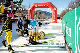 13.01.2024, Sexten, Italy (ITA): Ida Dahl (SWE), Kati Roivas (FIN), Emilie Fleten (NOR), (l-r)  - Ski Classics 3 Zinnen Ski Marathon - Sexten (ITA). www.nordicfocus.com. © Vanzetta/NordicFocus. Every downloaded picture is fee-liable.