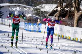 13.01.2024, Sexten, Italy (ITA): Baumann Halfdan Thomas (NOR), Jakob Karlsson (SWE), (l-r)  - Ski Classics 3 Zinnen Ski Marathon - Sexten (ITA). www.nordicfocus.com. © Vanzetta/NordicFocus. Every downloaded picture is fee-liable.