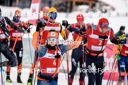 13.01.2024, Sexten, Italy (ITA): Max Novak (SWE), Andreas Nygaard (NOR), (l-r)  - Ski Classics 3 Zinnen Ski Marathon - Sexten (ITA). www.nordicfocus.com. © Vanzetta/NordicFocus. Every downloaded picture is fee-liable.