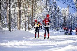 13.01.2024, Sexten, Italy (ITA): Kasper Stadaas (NOR), Johan Hoel (NOR), (l-r)  - Ski Classics 3 Zinnen Ski Marathon - Sexten (ITA). www.nordicfocus.com. © Vanzetta/NordicFocus. Every downloaded picture is fee-liable.