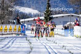 13.01.2024, Sexten, Italy (ITA): Andreas Nygaard (NOR), Kasper Stadaas (NOR), Ole Joergen Bruvoll (NOR), (l-r)  - Ski Classics 3 Zinnen Ski Marathon - Sexten (ITA). www.nordicfocus.com. © Vanzetta/NordicFocus. Every downloaded picture is fee-liable.