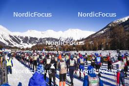 20.01.2024, Zuoz Switzerland (SUI): feature: start of race for anyone  - Ski Classics La Diagonela, Zuoz (SUI). www.nordicfocus.com. © Barbieri/NordicFocus. Every downloaded picture is fee-liable.